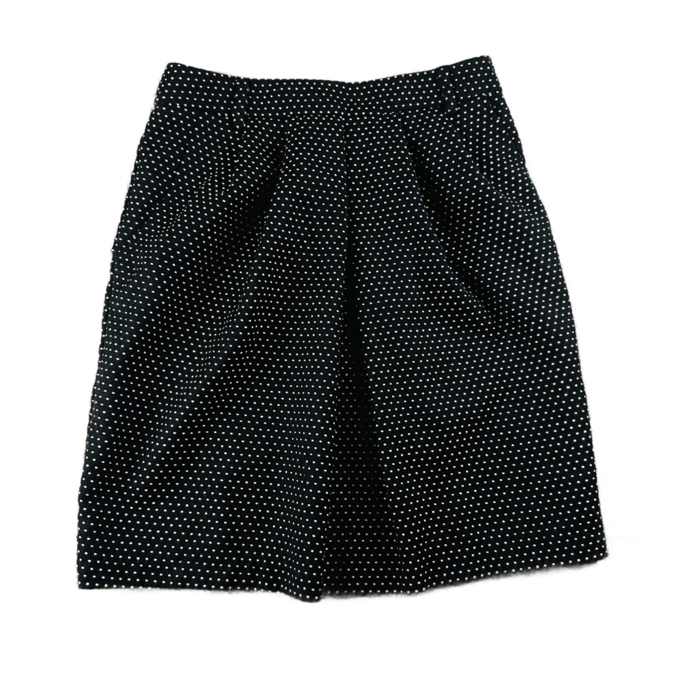Nanette Lepore Skirt Women 4 Black Polka Dot Pencil Knee Length Preppy Workwear‎